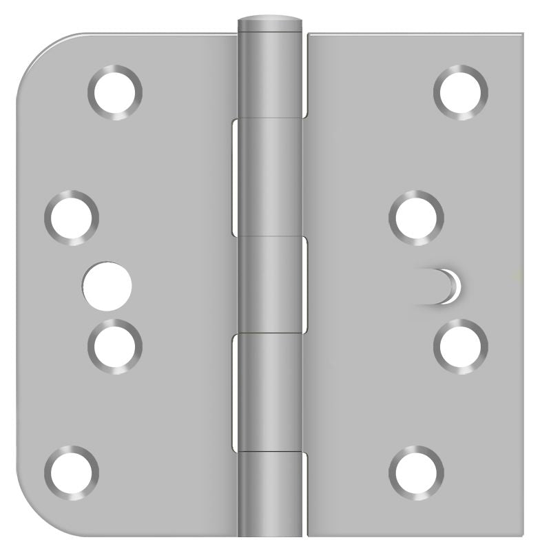 Deltana SS44058TA32D-LH Left Hand 4" x 4" x 5/8" x SQ Hinge; Satin Stainless Steel Finish