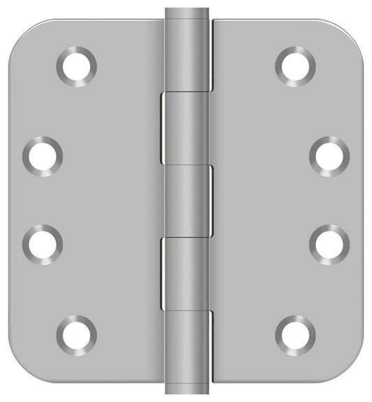 Deltana SS44R5U32D-R 4" x 4" x 5/8" Radius Hinge; Satin Stainless Steel Finish