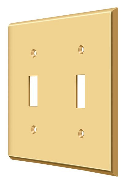 Deltana SWP4761CR003 Switch Plate; Double Standard; Lifetime Brass Finish