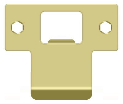 Deltana TSPE225U3 Extended T-Strike (2-3/4" x 2-1/4" ); Bright Brass Finish