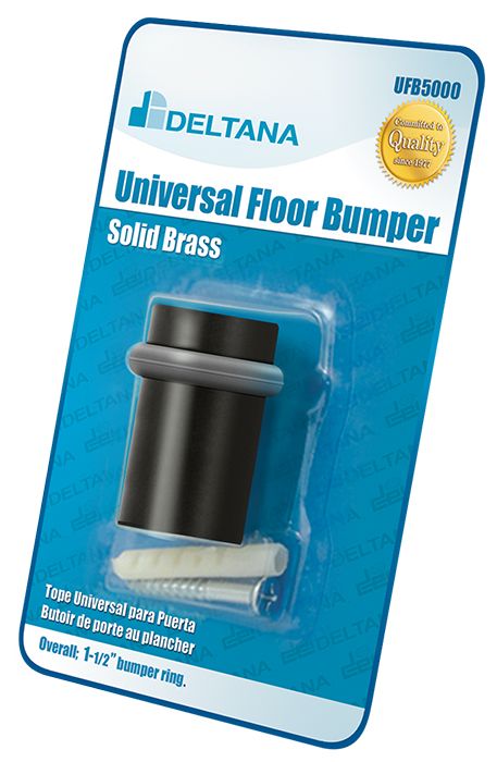 Deltana UFB5000BP10B Universal Floor Bumper Blister Pack; 2"; Oil Rubbed Bronze Finish