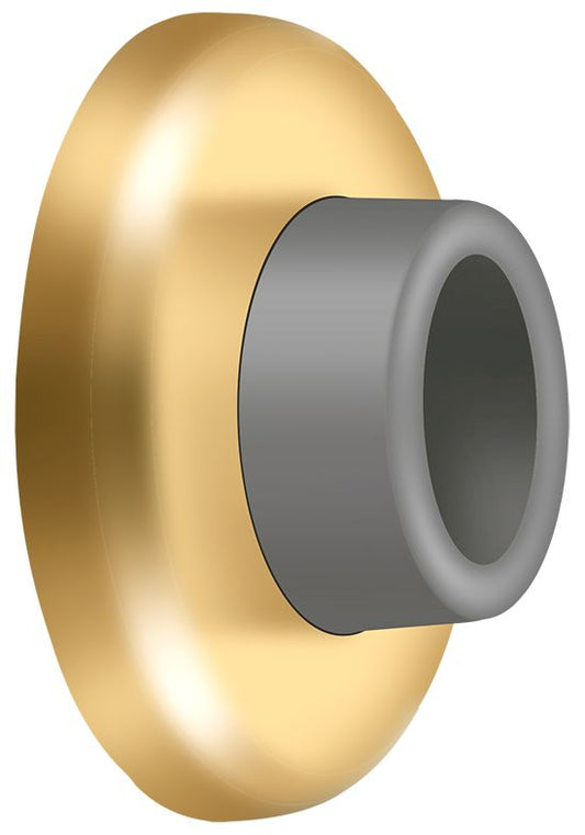 Deltana WB250CR003 Wall Mount Concave Flush Bumper; 2-1/2" Diameter; Lifetime Brass Finish