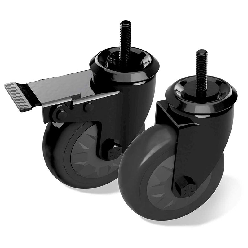 Caster Kit - (4 in/10 cm) 1 locking 1 non-locking for Modular Nests, Nests, and Wood Tables